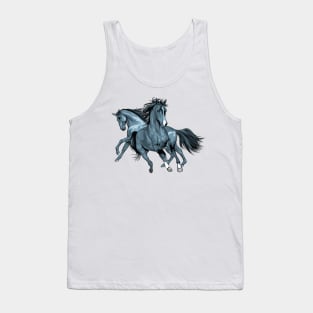 Two running horse print Tank Top